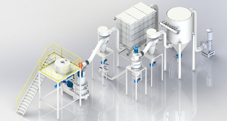 超細機械粉碎機+氣流分級機系統流程圖2